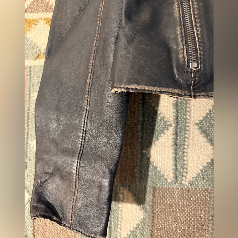Sundance Reanon distressed leather moto jacket. New in factory plastic. - Picture 5 of 12
